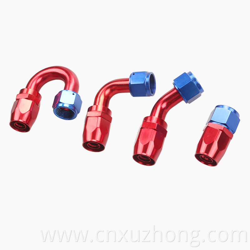 RASTP Degree Aluminum Alloy Oil Cooler Swivel Oil Fuel Gas Line Hose Pipe Adapter End AN Fitting AN12-45A